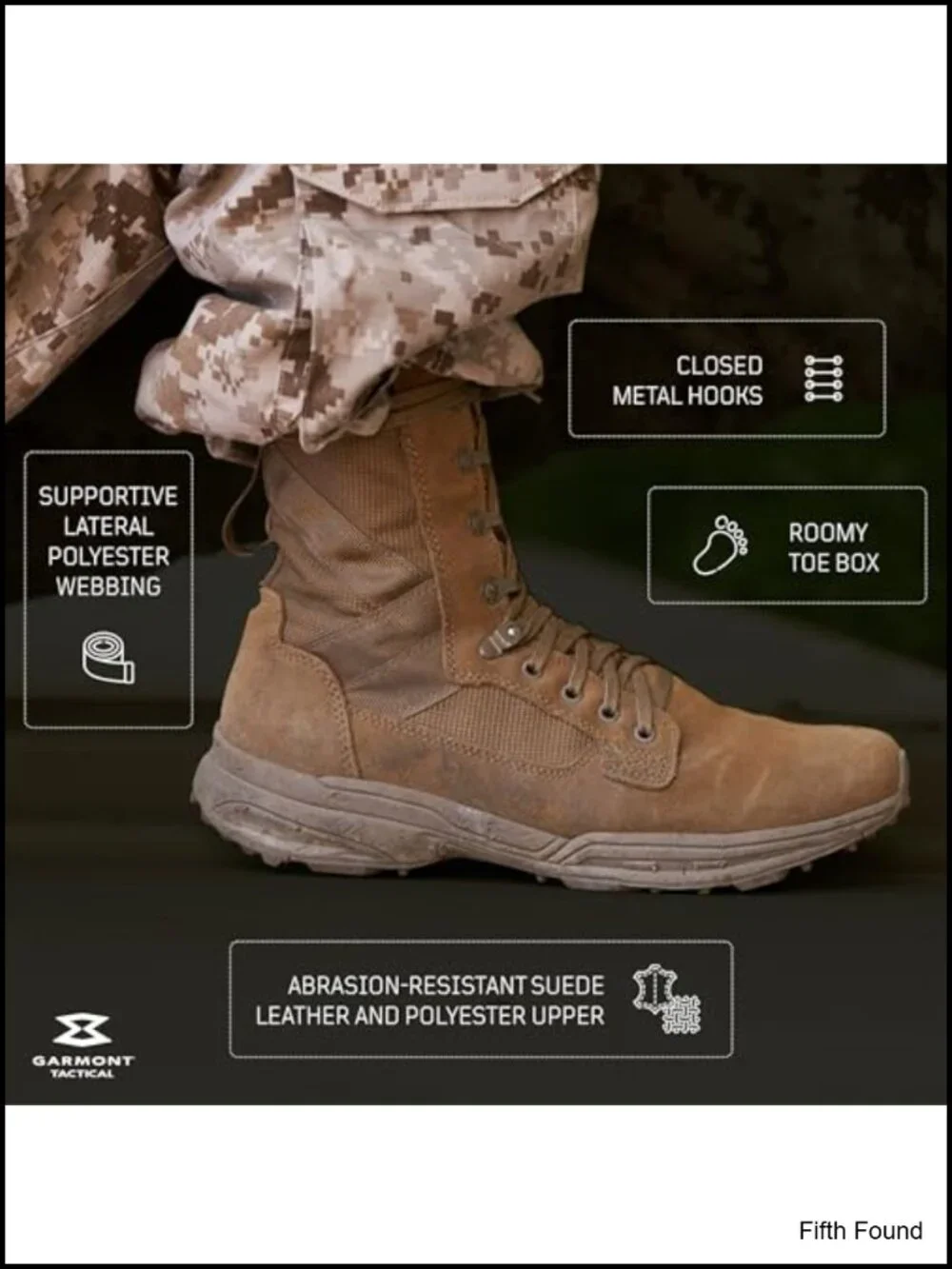 Tactical Military Combat Boots Lightweight Suede Leather Lace-Up Waterproof
